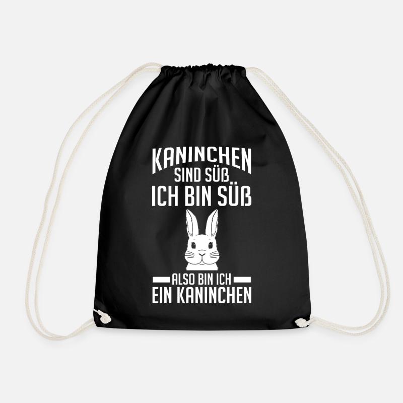 Nagetier Hase Kaninchen - Turnbeutel - Schwarz