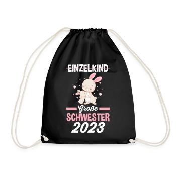 Hasen Schwester 2023 - Turnbeutel - Schwarz - Vorne