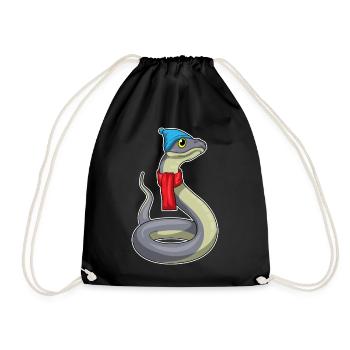 Chapeau d’hiver en forme de serpent - Sac de sport léger - noir - Devant