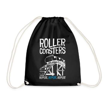 Roller Coaster Repeat - Turnbeutel - Schwarz - Vorne
