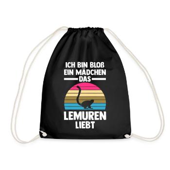 Lemur - Turnbeutel - Schwarz - Vorne