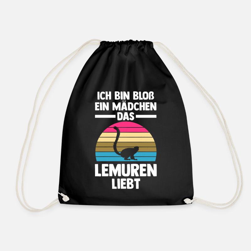 Lemur - Turnbeutel - Schwarz