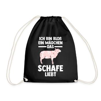 Landwirt Schäfer Bauernhof Schafe - Turnbeutel - Schwarz - Vorne