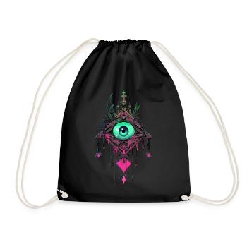 Dreamcatcher #4 - Drawstring Bag - black - Front