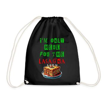 Je suis juste là pour les lasagnes - Sac de sport léger - noir - Devant