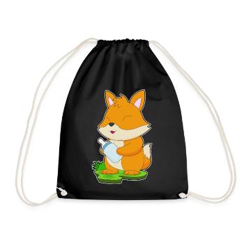 Fuchs Babyflasche - Turnbeutel - Schwarz - Vorne
