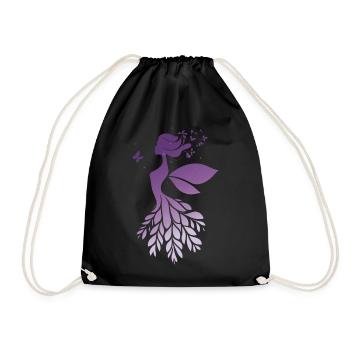 Conte de fées Silhouette de fée Violet Nature Design - Sac de sport léger - noir - Devant