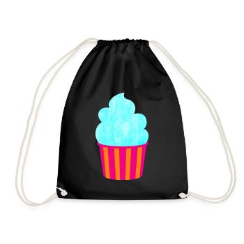 Glace Glace Coupe à Glace Strips Cyan Crème Glacée D’été - Sac de sport léger - noir - Devant