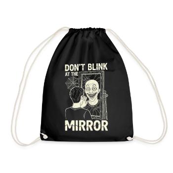 Horror Motiv Spiegelbild - Turnbeutel - Schwarz - Vorne