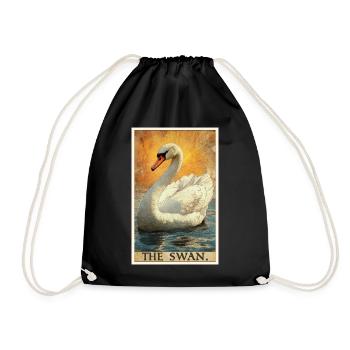 Swans Swan - Drawstring Bag - black - Front