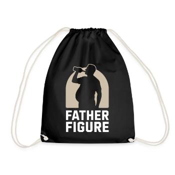 Figure paternelle drôle ventre de bière papa Bod - Sac de sport léger - noir - Devant
