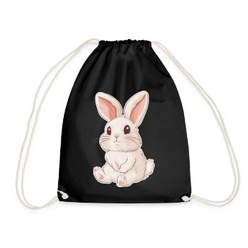 Hase - Turnbeutel - Schwarz - Vorne