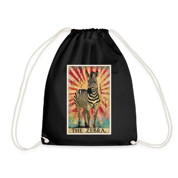Zebras Zebra - Drawstring Bag - black - Front