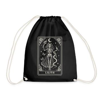 Lilith Skeleton Goddess Moonlight - Drawstring Bag - black - Front