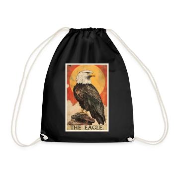 Adler - Turnbeutel - Schwarz - Vorne