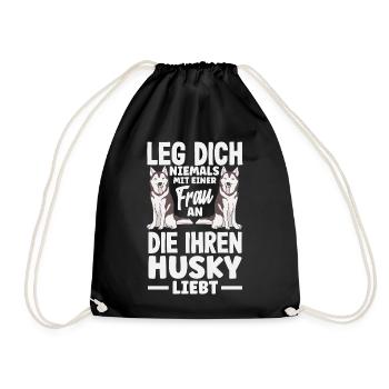 Drôle Husky Husky Propriétaire Husky Propriétaire Cadeau - Sac de sport léger - noir - Devant