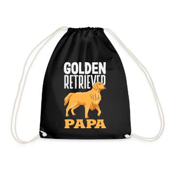 Golden Retriever Owner Owner Gift - Drawstring Bag - black - Front
