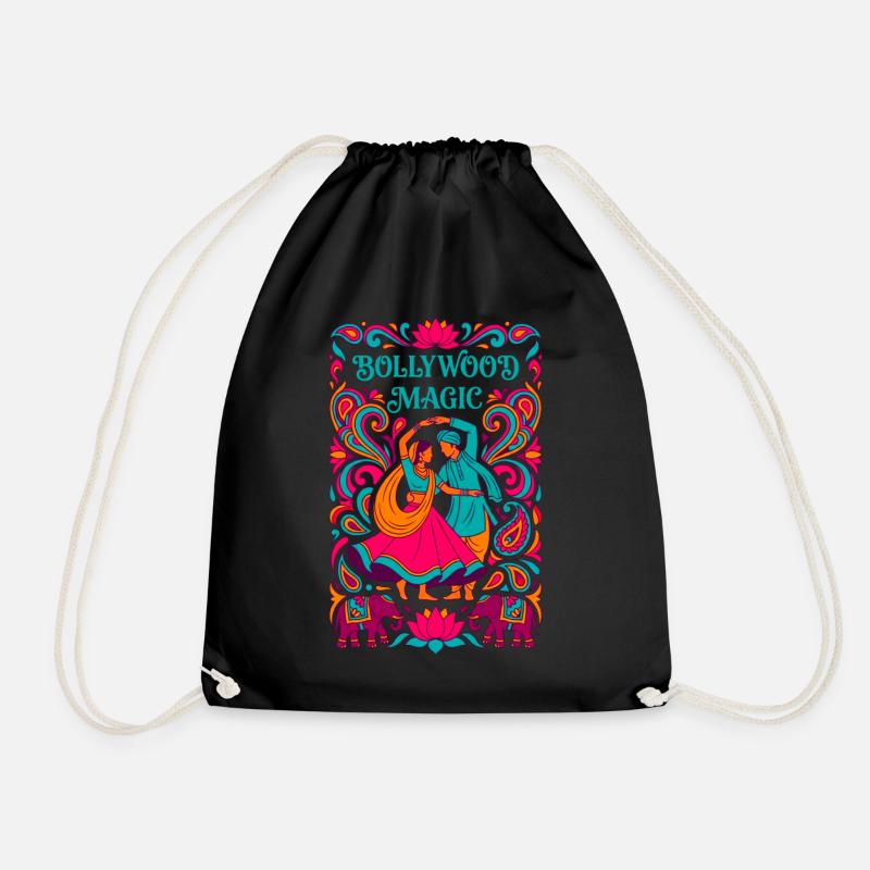 Bollywood Magic - Danse indienne ornée - Sac de sport léger - noir