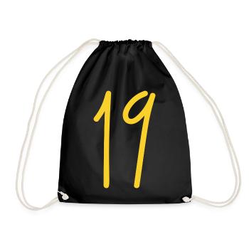 19 - Drawstring Bag - black - Front