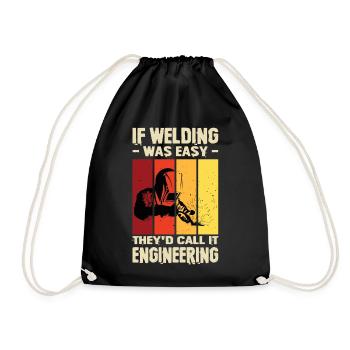Welder Saying Gifts for Metalworkers - Drawstring Bag - black - Front