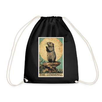 Lemmings Lemming - Drawstring Bag - black - Front
