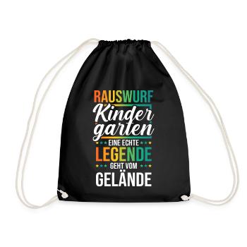 Eine Legende Geht vom Gelände - Turnbeutel - Schwarz - Vorne