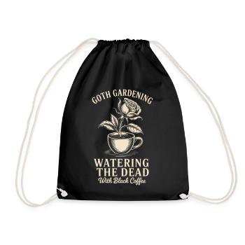 Gothic Garden Coffee Art - Drawstring Bag - black - Front