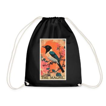 Magpies Magpie - Drawstring Bag - black - Front