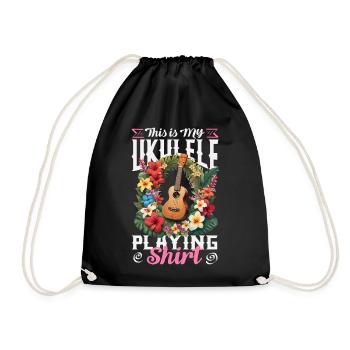Voici mon maillot de ukulélé, guitare hawaïenne - Sac de sport léger - noir - Devant