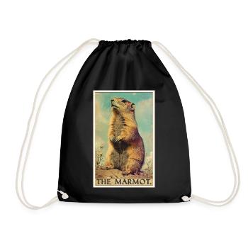 Marmottes Marmotte - Sac de sport léger - noir - Devant