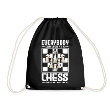 Échiquier des joueurs d’échecs - Sac de sport léger - noir - Devant