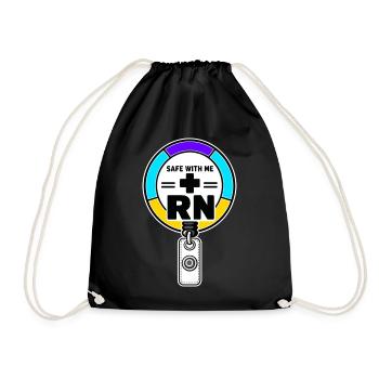 Cadeau de bande démo d’insigne Pride Infirmier infirmier Pride Safe With Me - Sac de sport léger - noir - Devant