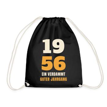 1956 Ein verdammt guter Jahrgang 70. Geburtstag - Turnbeutel - Schwarz - Vorne