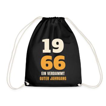 1966 Ein verdammt guter Jahrgang 60. Geburtstag - Turnbeutel - Schwarz - Vorne