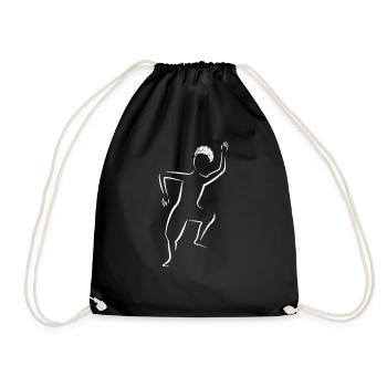 Dancing silhouette in Afro Urban Dance - Drawstring Bag - black - Front