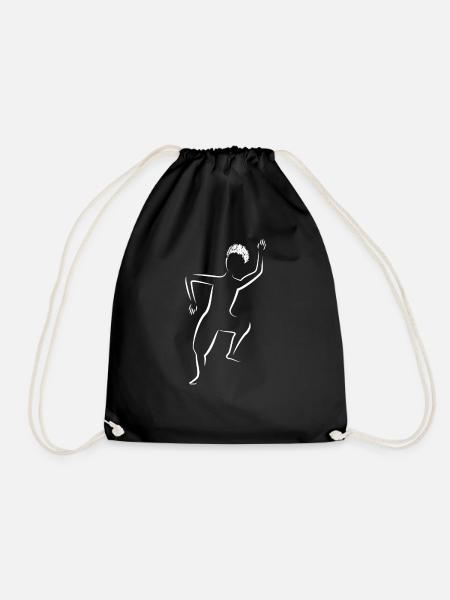 Dancing silhouette in Afro Urban Dance - Drawstring Bag - black