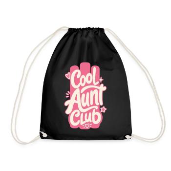 Cool Aunt Club - Turnbeutel - Schwarz - Vorne