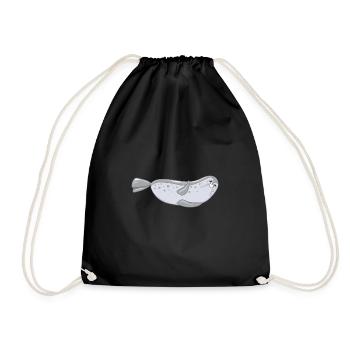 seal - Drawstring Bag - black - Front