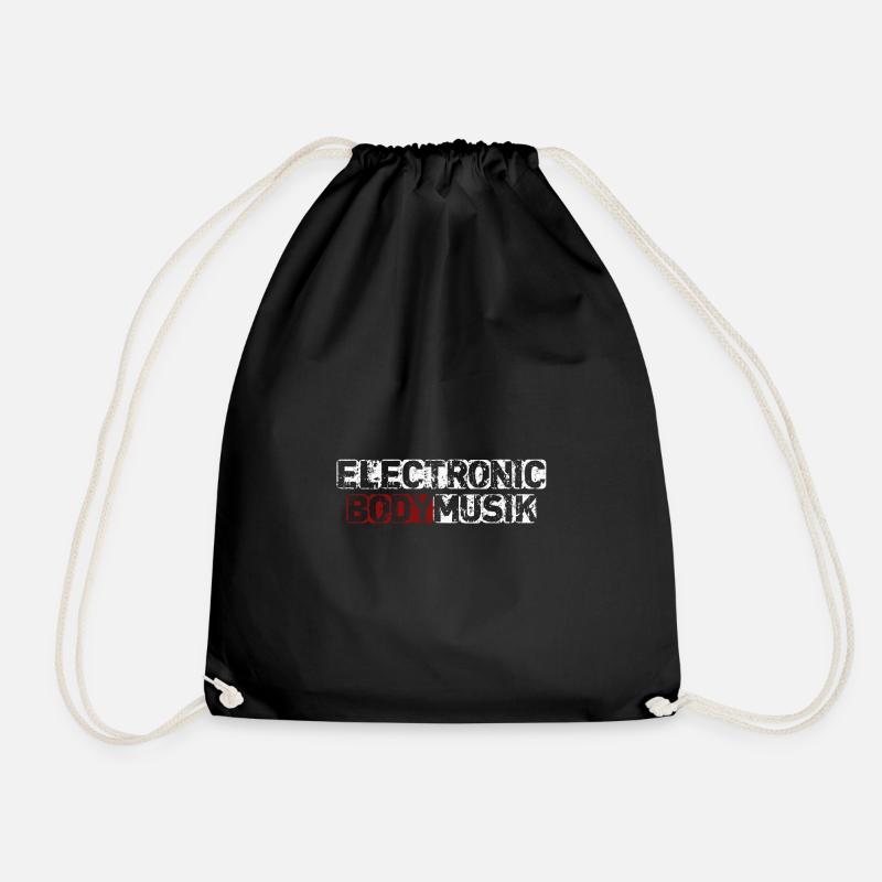 Electronic body music - Drawstring Bag - black