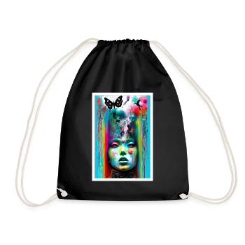 Dreamy Imagination - Drawstring Bag - black - Front
