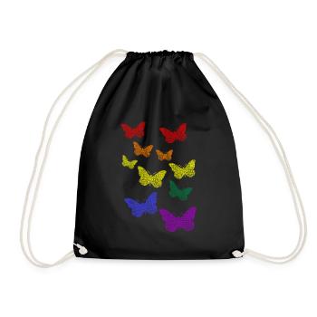 LGBT Pride Butterflies - Turnbeutel - Schwarz - Vorne