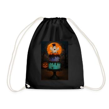 Grusel Geister Halloween Geschenk - Turnbeutel - Schwarz - Vorne