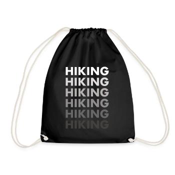 Hiker Hiking - Drawstring Bag - black - Front