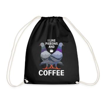 Pigeon Race Pigeon Pigeons - Drawstring Bag - black - Front