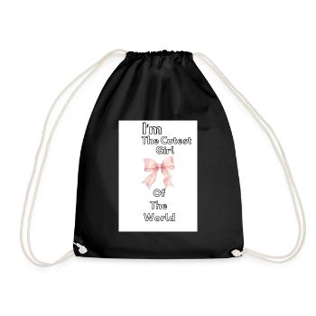The Sweetest Girl In The World - Drawstring Bag - black - Front