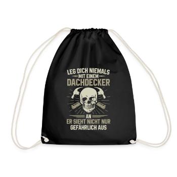 Dachdecker - Turnbeutel - Schwarz - Vorne