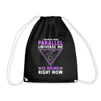 Stars spaceship cosmos - Drawstring Bag - black - Front