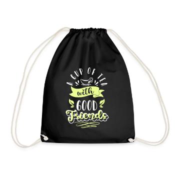 Teacup Tea Lovers Teas - Drawstring Bag - black - Front