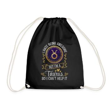 Zodiac element zodiac - Drawstring Bag - black - Front