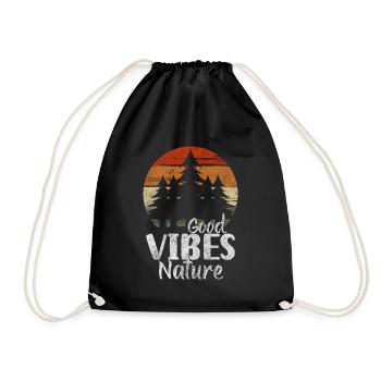 Tree Planet Hunter - Drawstring Bag - black - Front